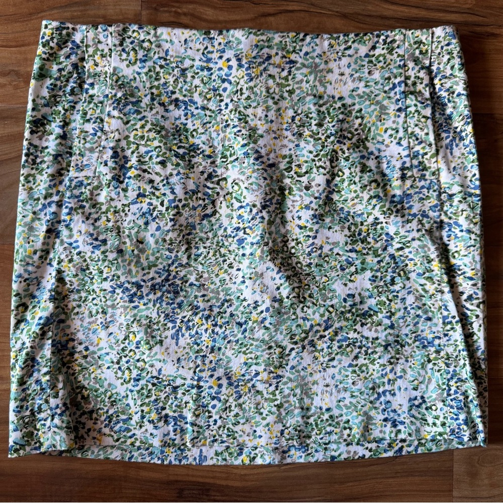 J. Crew multicolored print mini skirt